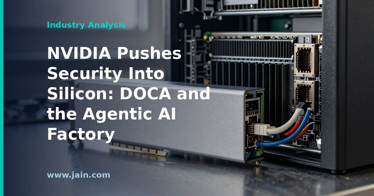 NVIDIA BlueField DPU enforcing in-silicon security inside an agentic AI data center