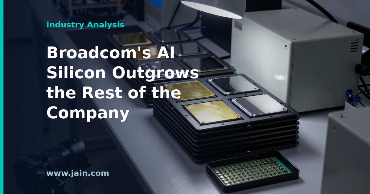 Broadcom custom AI accelerator and networking silicon revenue overtaking the rest of the company's chip business