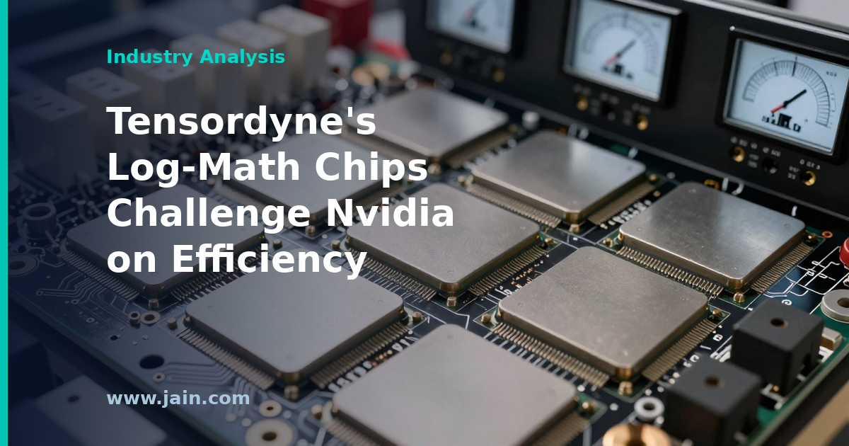 Tensordyne logarithmic-math AI inference chip concept challenging Nvidia GPU efficiency
