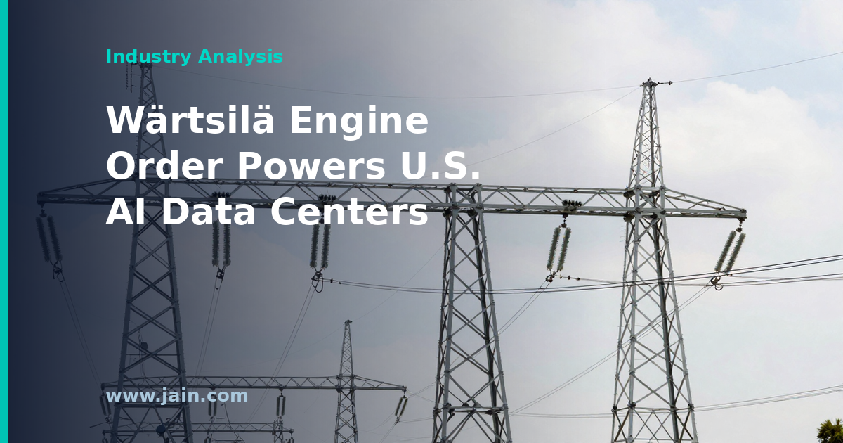 Wärtsilä engine power plant supplying electricity for U.S. AI data center growth
