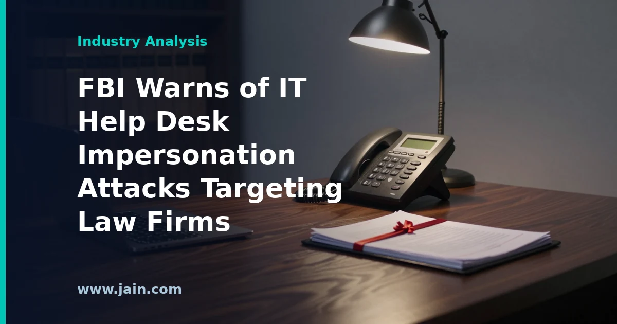 Phone-based IT help desk impersonation attack targeting a law firm employee at a desk