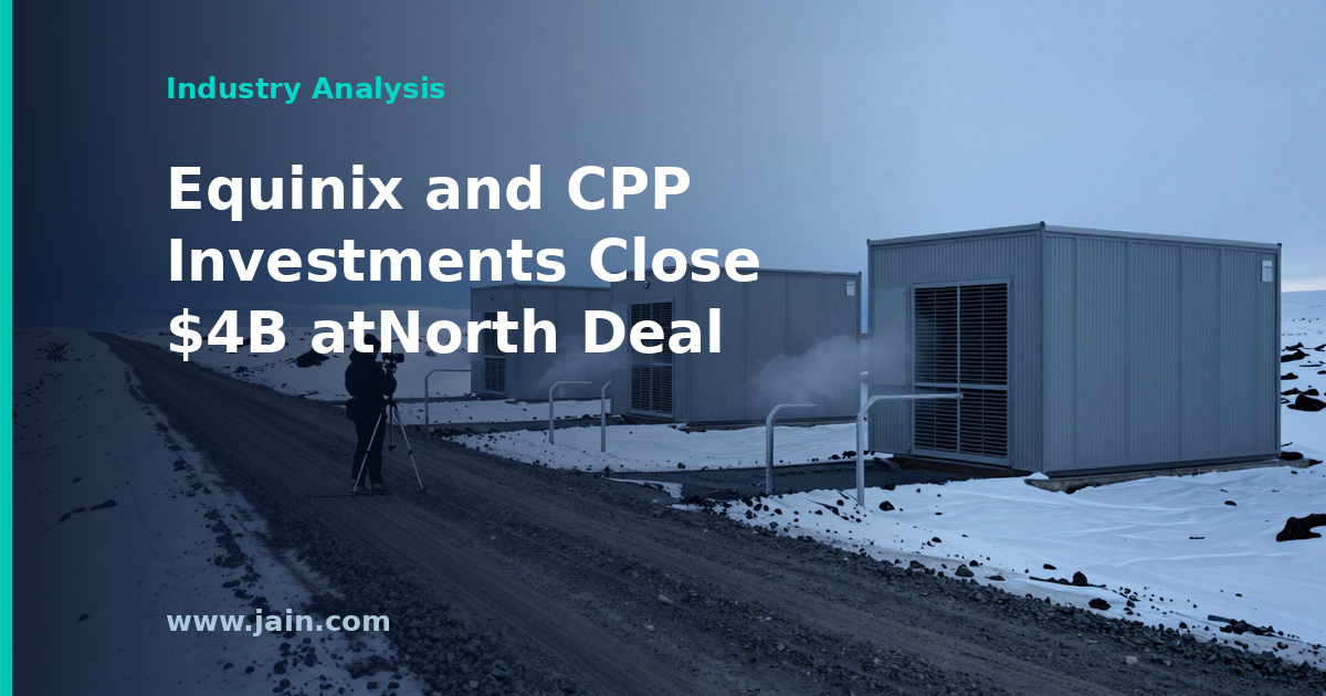 Nordic data centre campus in winter, subject of the Equinix and CPP Investments atNorth acquisition