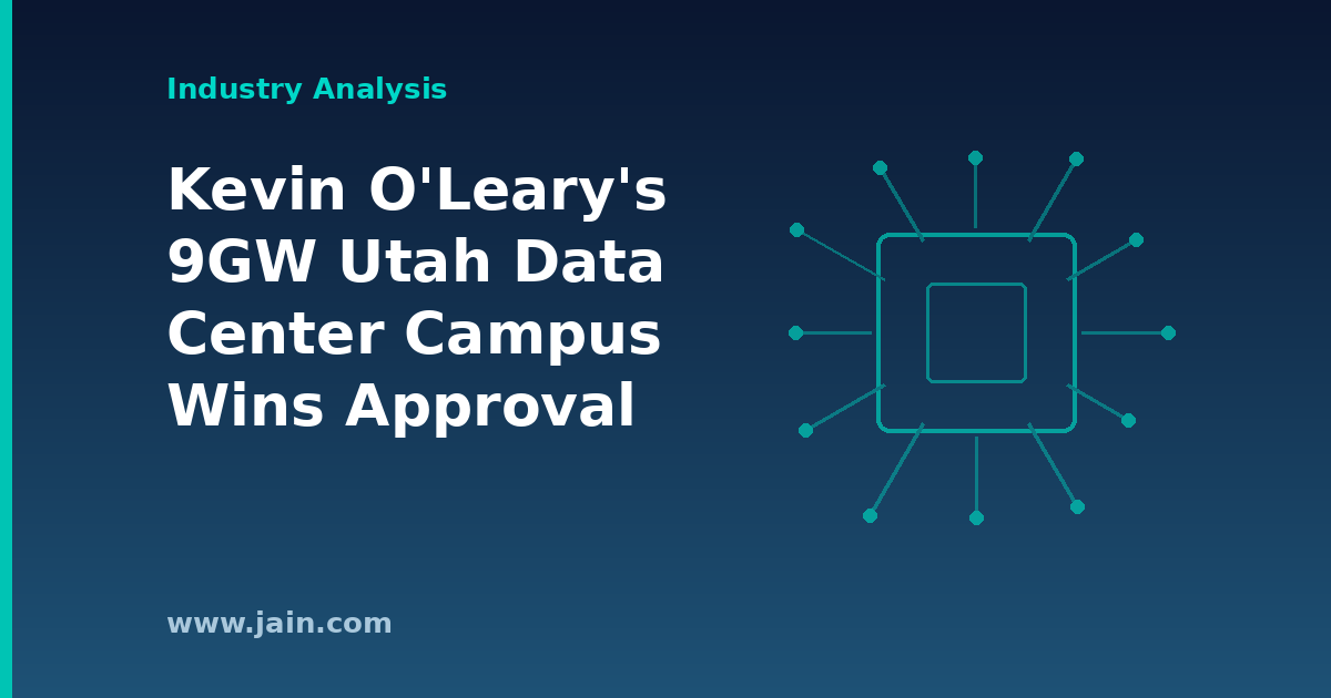 Massive 9GW AI data center campus in Utah with on-site power generation at desert scale