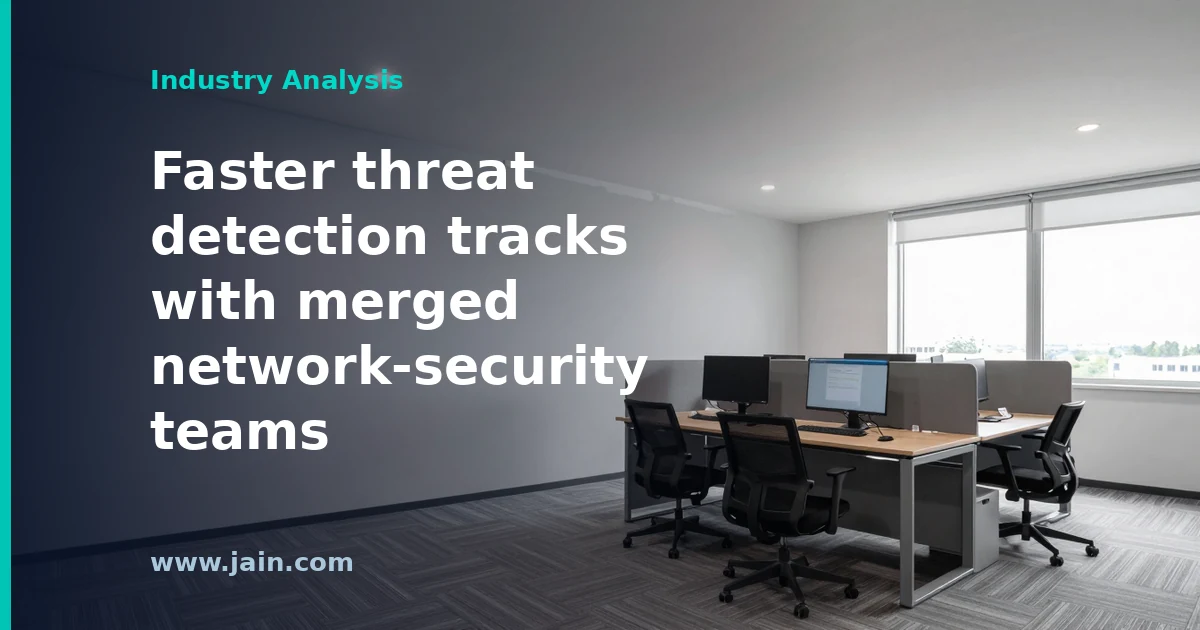 Network and security operations staff sharing one monitoring dashboard, illustrating VIAVI's NetSecOps convergence study