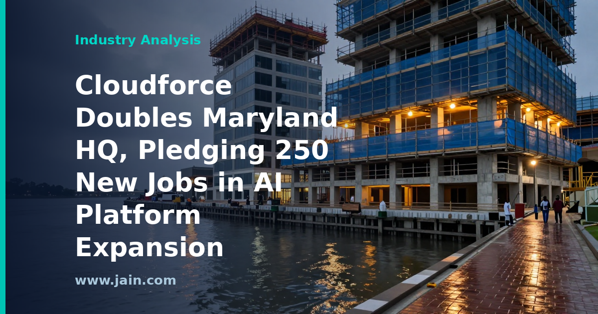 Cloudforce AI platform headquarters expansion at National Harbor, Maryland office towers