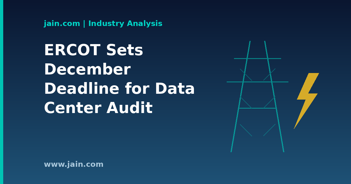 Texas power grid transmission lines beside data center buildings under ERCOT audit scrutiny