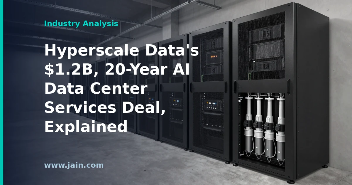 AI data center campus under long-term contract, symbolizing Hyperscale Data's $1.2B services deal