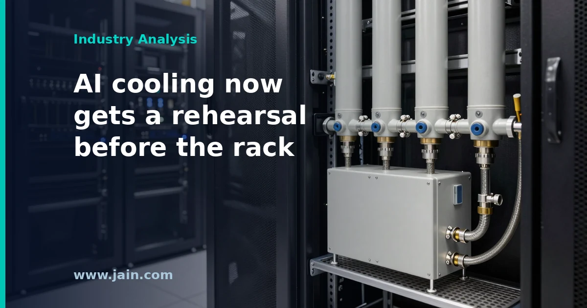 Liquid-cooled AI server racks with coolant hoses inside an Equinix EPIC liquid cooling test centre