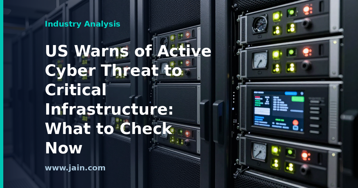 Power grid and data center systems under a US active cyber threat warning to critical infrastructure