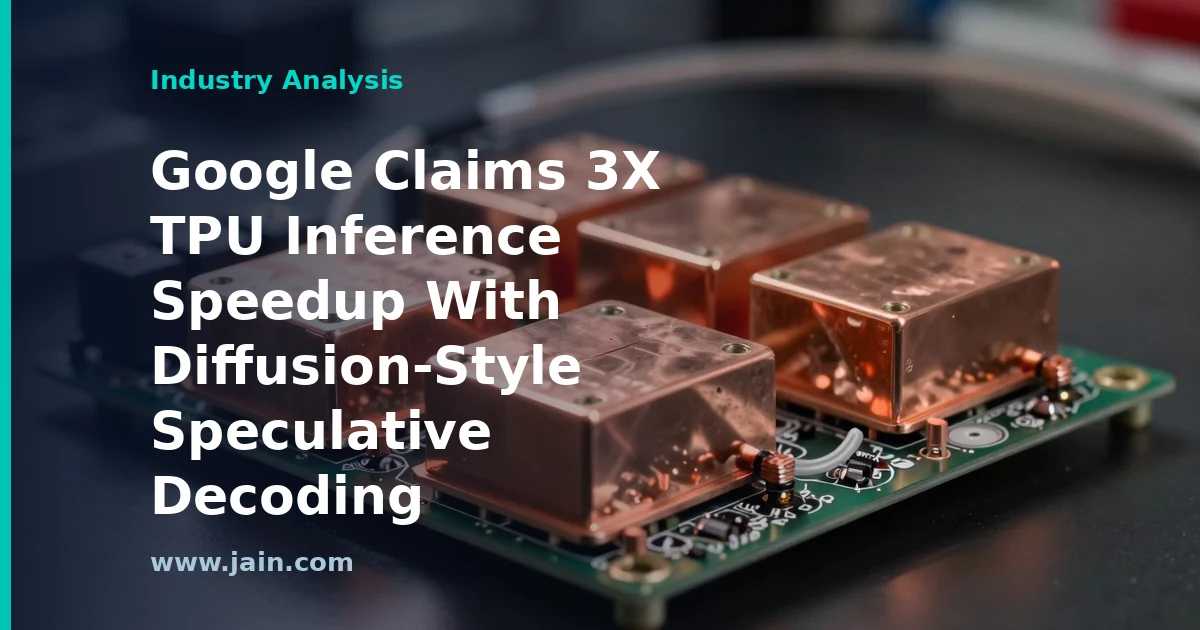 Google TPU chip accelerating LLM inference with parallel diffusion-style speculative decoding