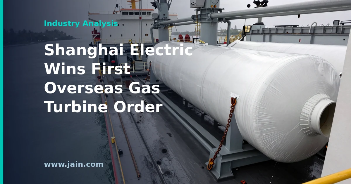 Heavy-duty gas turbine in a combined cycle power plant, illustrating Shanghai Electric's first overseas order in Malaysia