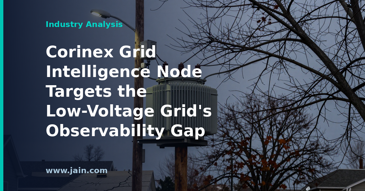 Grid Intelligence Node sensor monitoring a low-voltage grid feeder cabinet in real time
