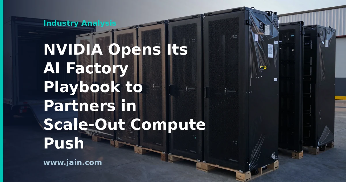 NVIDIA AI factory data center racks symbolizing the partner-driven AI infrastructure buildout