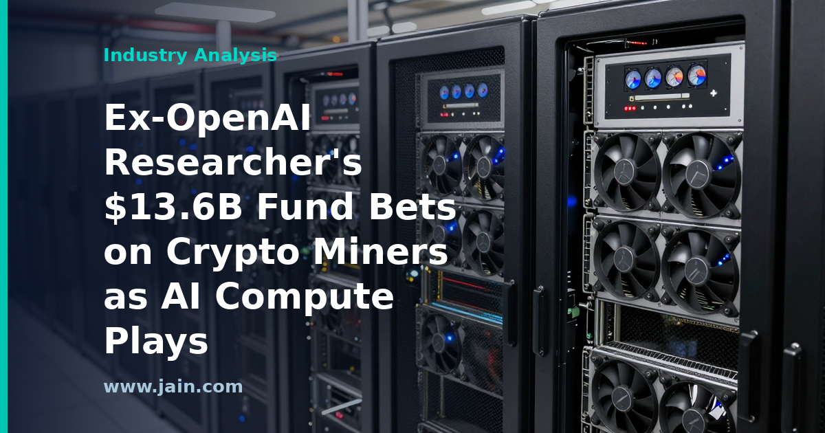 Crypto mining data center with power lines symbolizing AI infrastructure investment