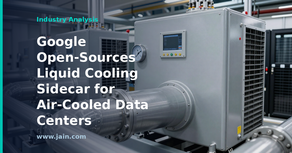 Liquid-to-air cooling sidecar cabinet beside a liquid-cooled server rack in an air-cooled data center