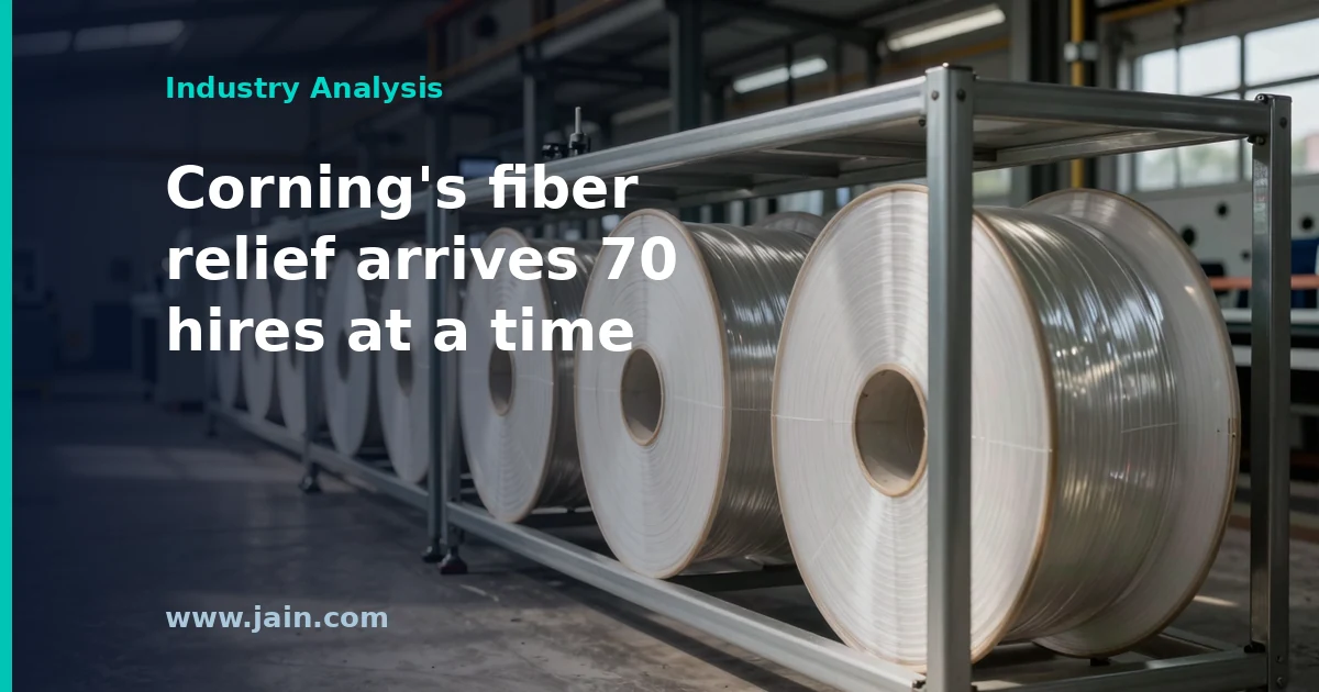 Corning optical fiber campus in Wilmington, North Carolina, site of a $585 million expansion adding 414 jobs