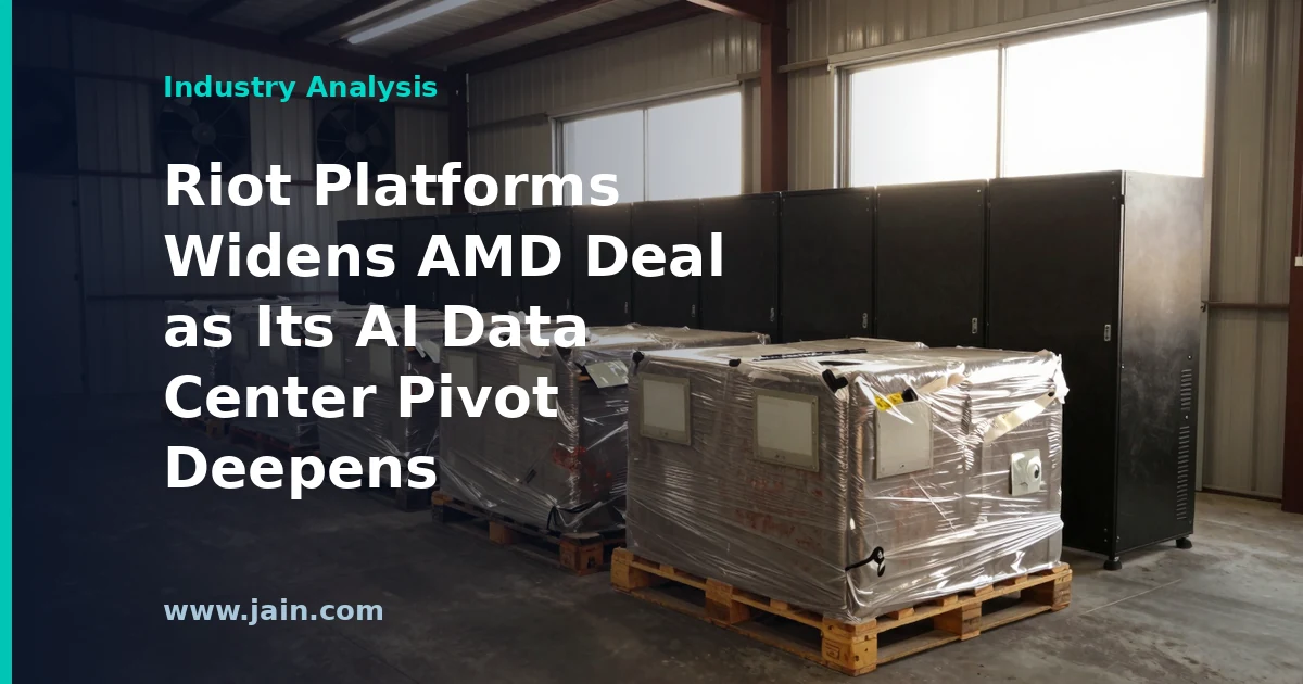Riot Platforms AI data center pivot: GPU server racks replacing bitcoin mining hardware