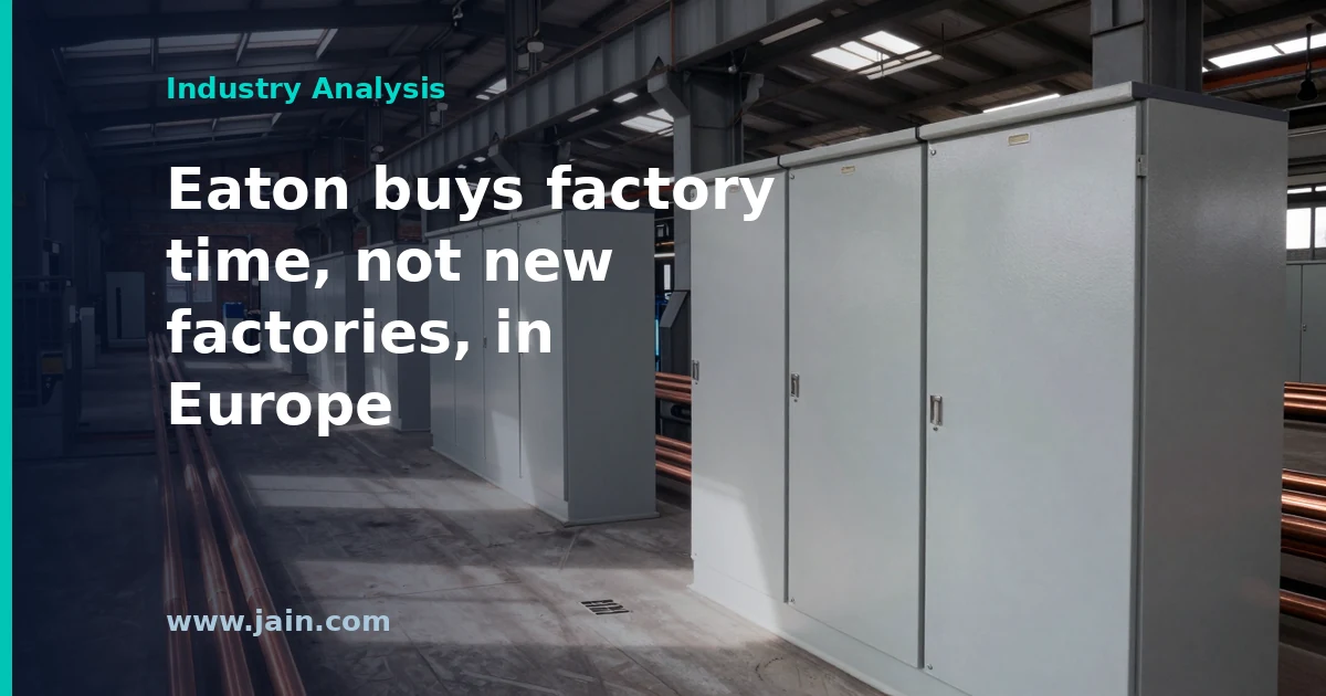 Eaton acquires Italian grid equipment maker COL Group: transformers and switchgear on a European factory floor