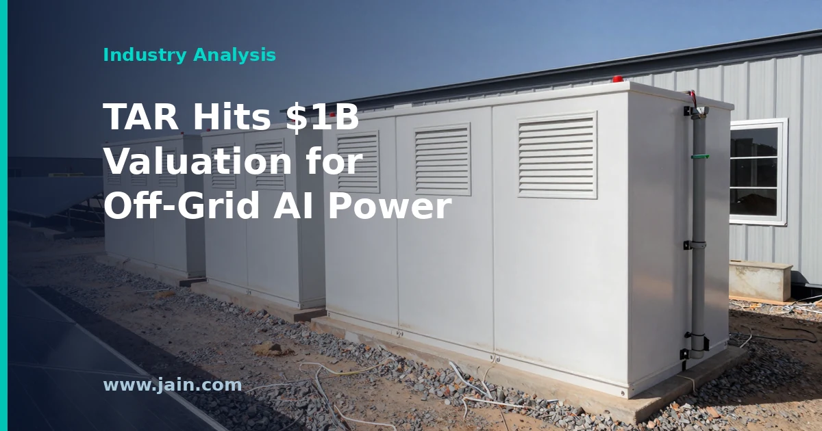 Modular solar and battery storage units powering an AI data center off-grid in West Texas
