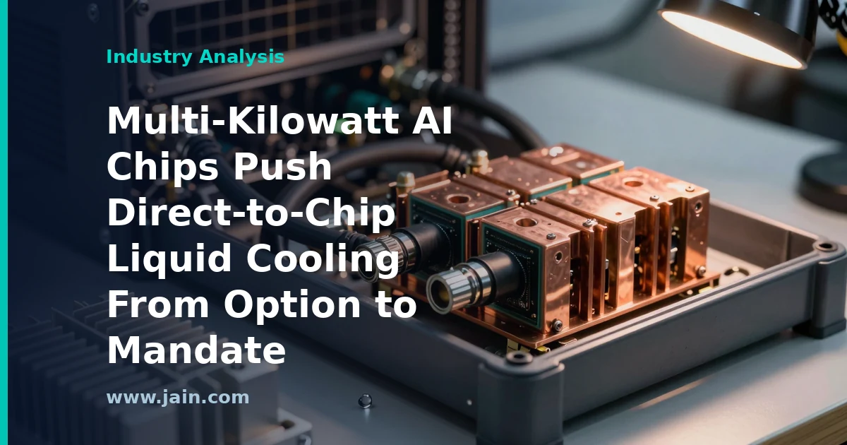 Direct-to-chip liquid cooling cold plates and coolant lines on a multi-kilowatt AI chip server rack