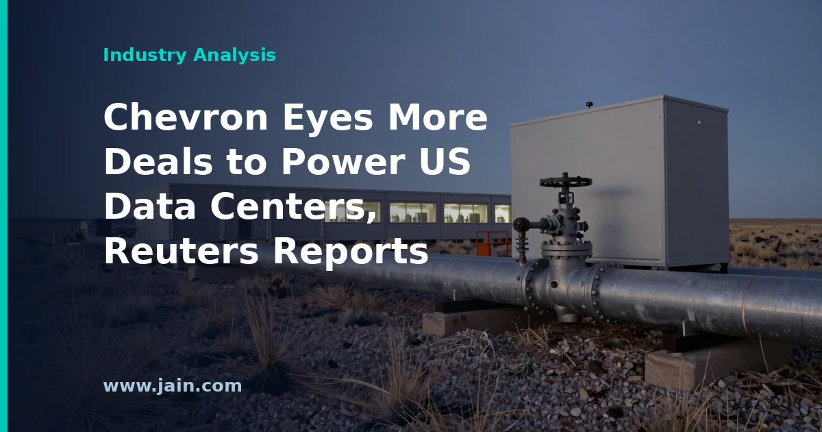 Natural-gas power plant beside a large US data center campus supplying electricity for AI computing