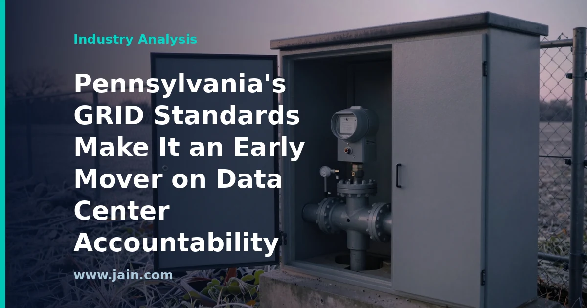 Pennsylvania GRID standards for data center accountability on power, water, and ratepayer impact