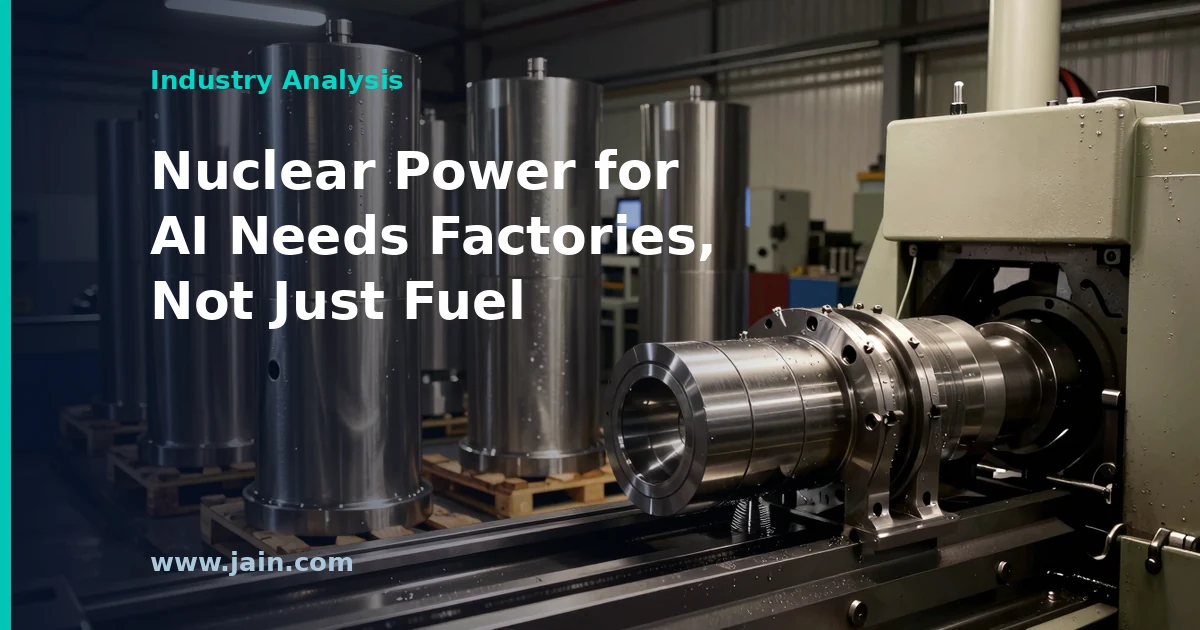 Centrifuge casings in an industrial fabrication shop, illustrating Centrus Energy's $116 million Westerman Holdings acquisition