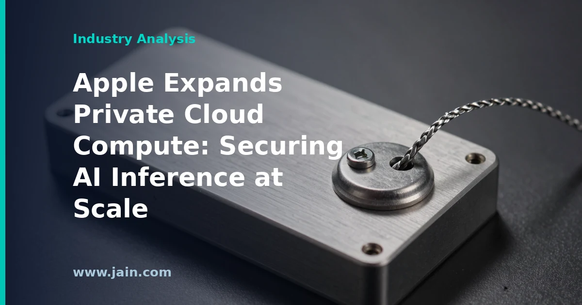 Apple Private Cloud Compute servers securing private AI inference in a data center