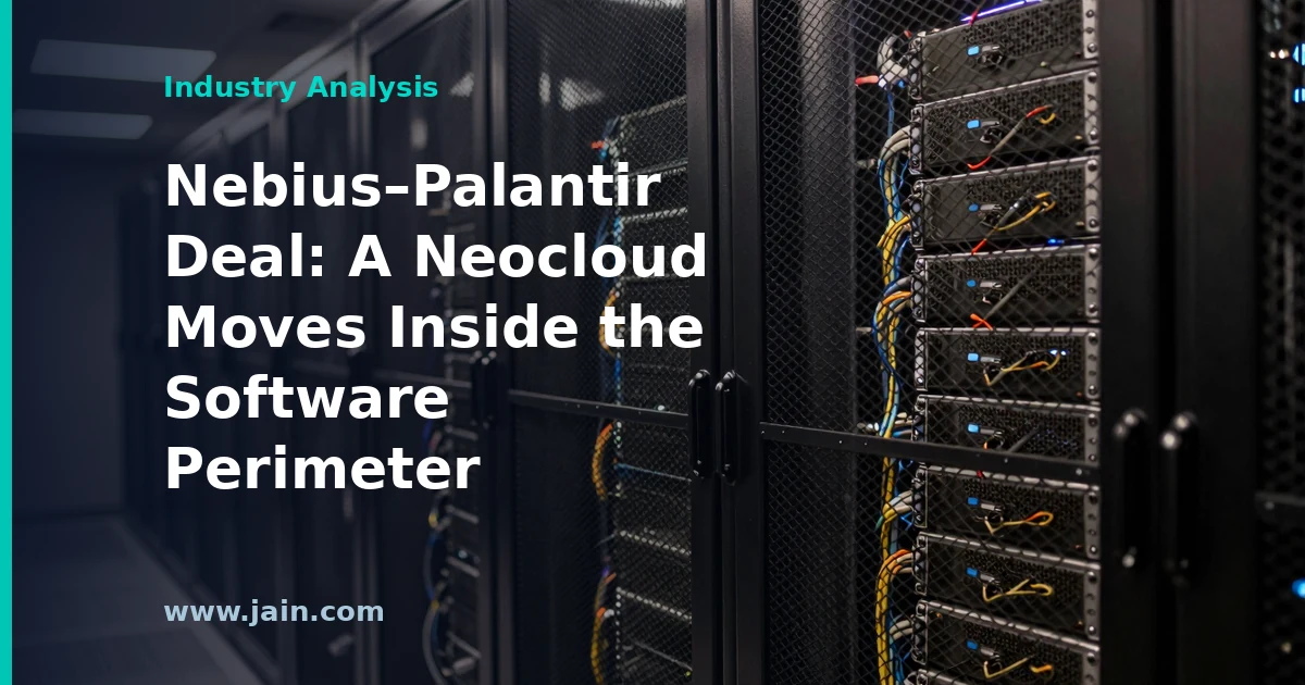 Nebius and Palantir sovereign AI partnership linking GPU cloud data center racks with enterprise software platform