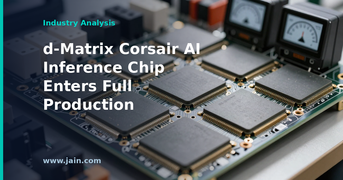 d-Matrix Corsair AI inference accelerator card entering full production in a data center