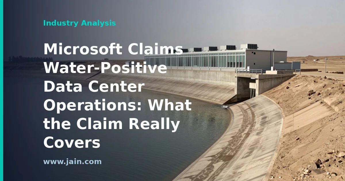 Water-positive data center concept: cooling infrastructure beside a replenished watershed