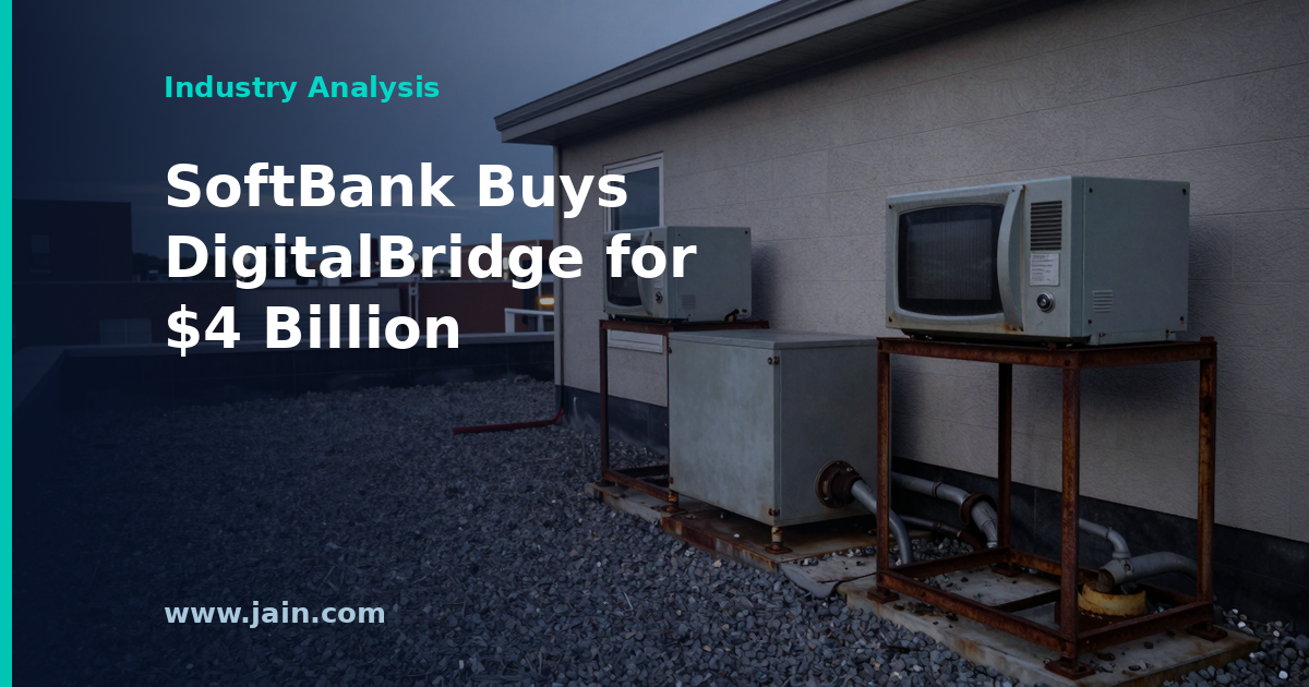 SoftBank's $4 billion DigitalBridge acquisition: data center, fiber and tower infrastructure platform