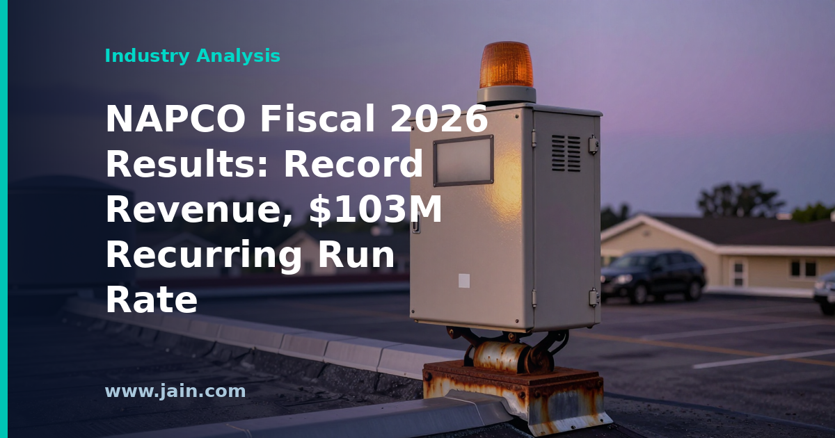 NAPCO Security Technologies electronic security equipment earnings, record fiscal 2026 results