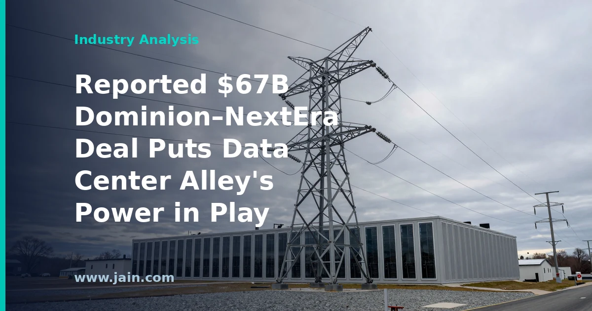 Transmission lines feeding Northern Virginia data centers amid the $67B Dominion–NextEra deal