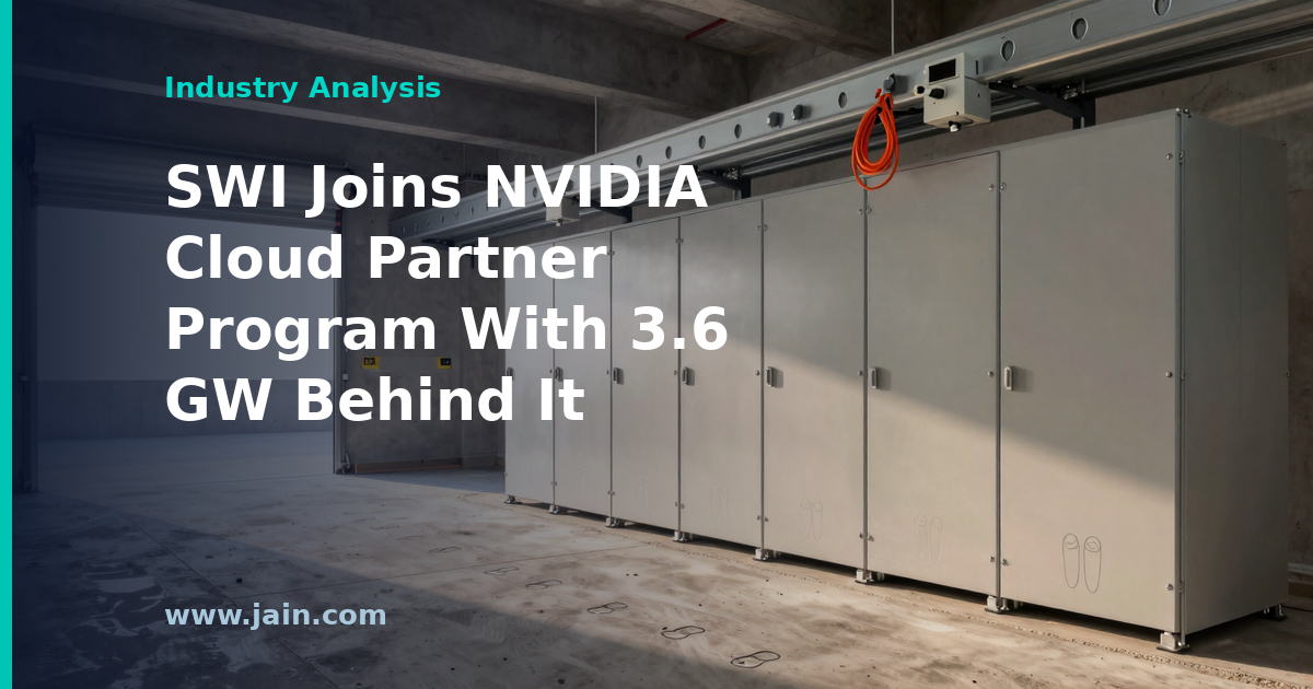 SWI Group NVIDIA Cloud Partner certification linking 3.6 GW of European and US data center power to GPU clusters