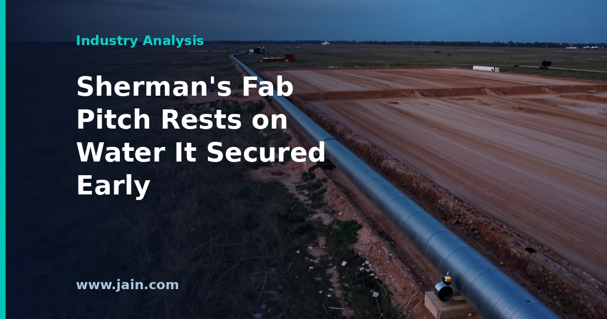 Lake Texoma water pipeline and chip plant site in Sherman, Texas, linked to a $45B TSMC expansion search