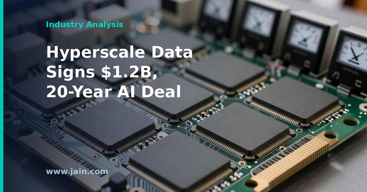 AI data center campus under long-term contract, symbolizing Hyperscale Data's $1.2B services deal