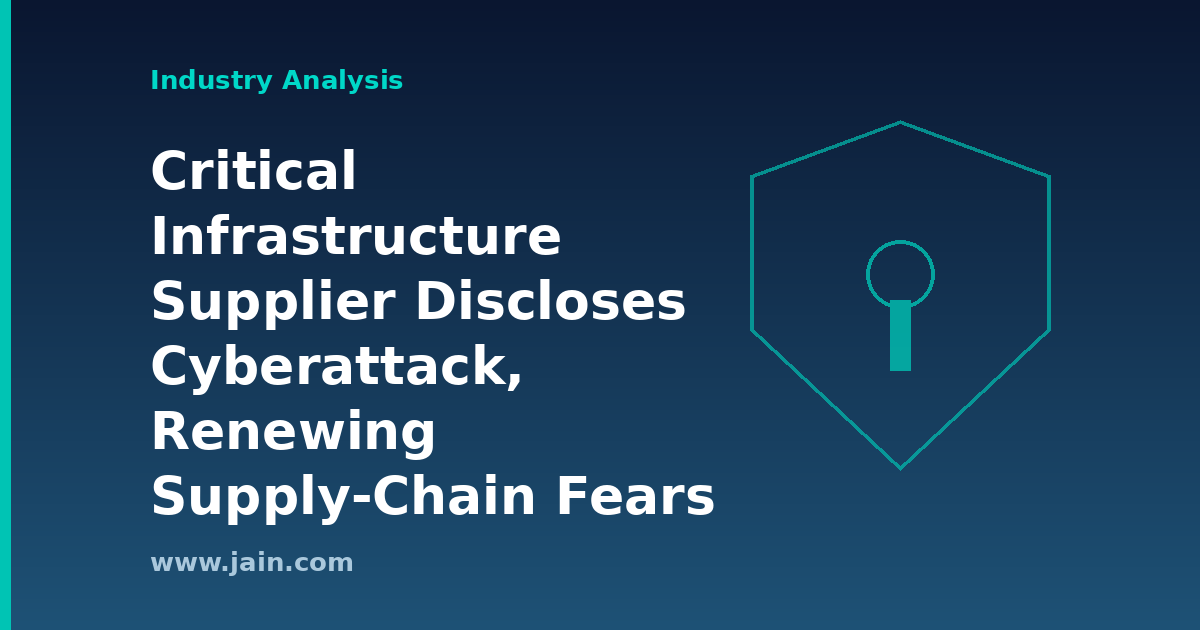 Cyberattack alert over critical infrastructure supply chain linking power grid and data center