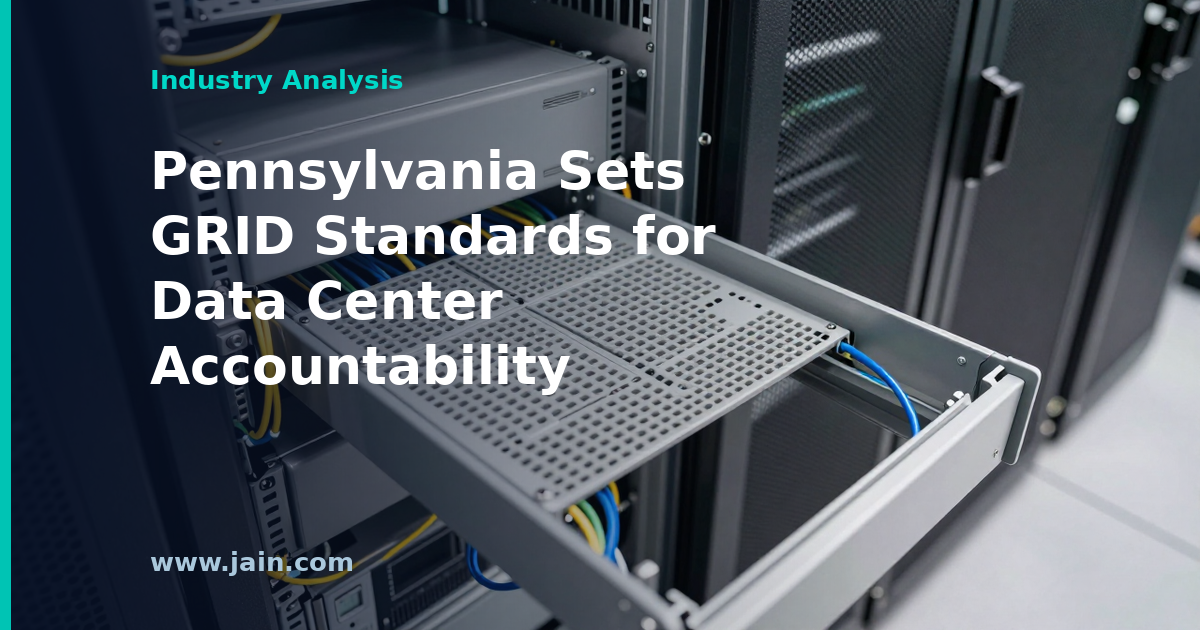 Pennsylvania GRID standards for data center accountability on power, water, and ratepayer impact