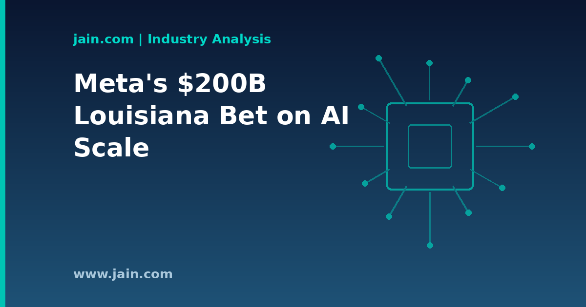 Massive Meta AI data center campus rising over rural Louisiana farmland