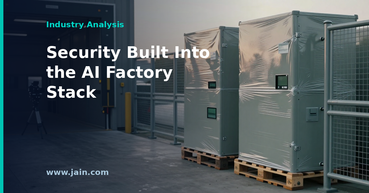 Secure AI factory server racks with GPU systems and integrated network security controls in a data center