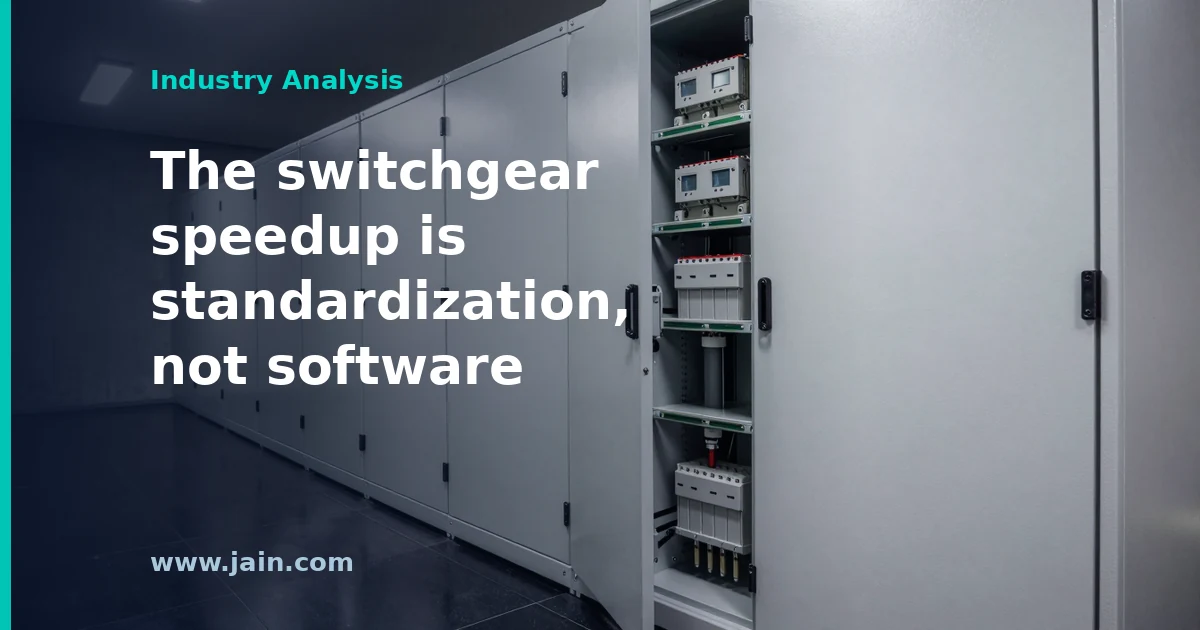 Schneider Electric software-defined medium-voltage switchgear lineup in an Equinix colocation data center electrical room