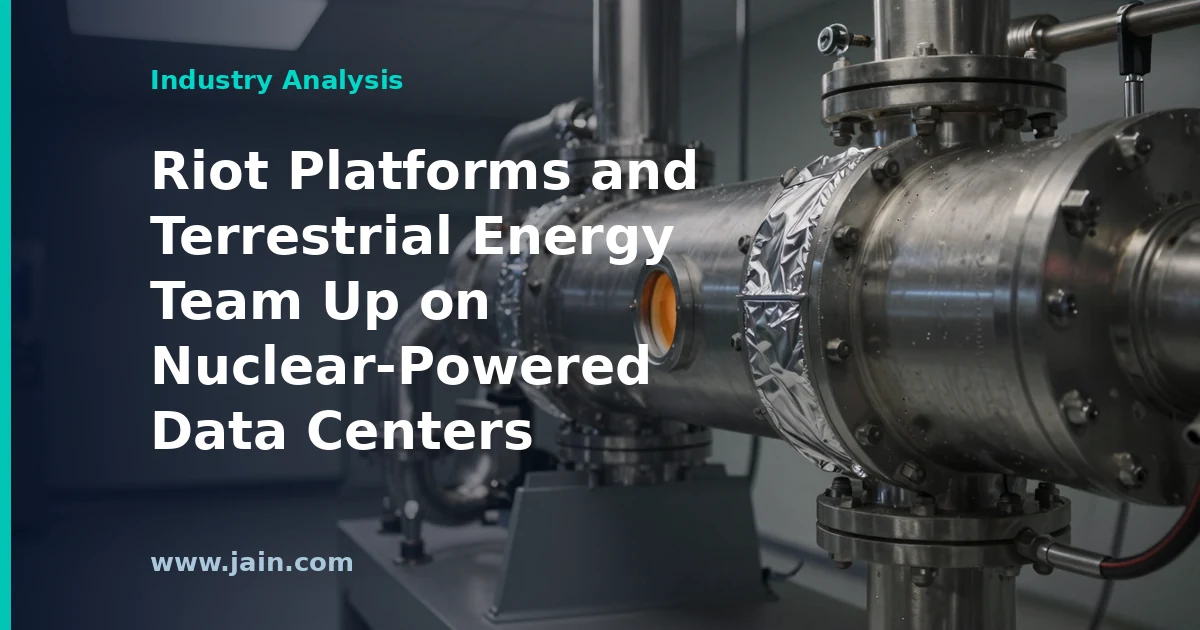 Nuclear reactor beside a large-scale AI data center campus, Riot Platforms and Terrestrial Energy collaboration