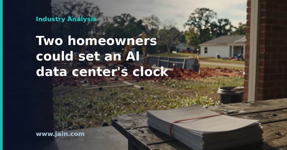 Nebius AI data center construction site in Birmingham, Alabama, the subject of a homeowners' zoning lawsuit