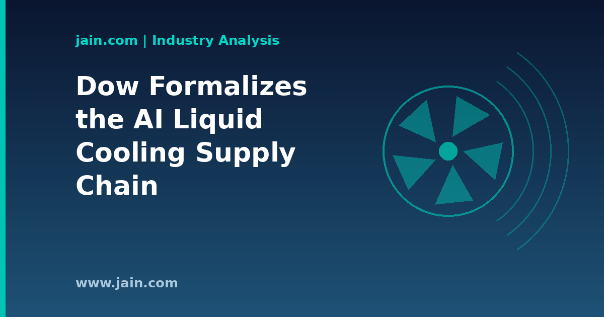 Liquid cooling pipes and cold plates on AI data centre server racks, Dow support network