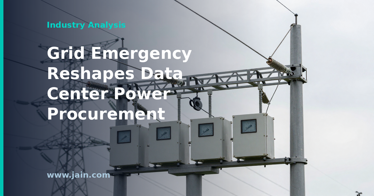 High-voltage transformers and substation equipment feeding a data center under new US grid equipment import restrictions
