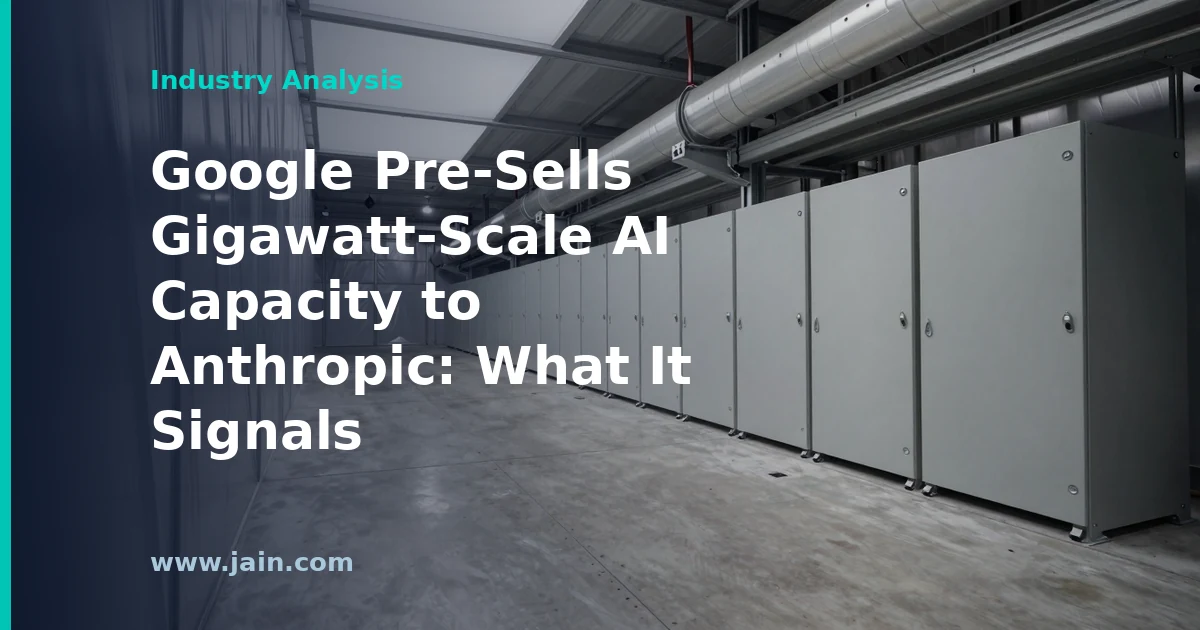 Gigawatt-scale AI data center capacity pre-sold under the Google-Anthropic compute deal