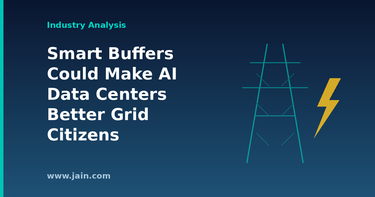 Battery energy storage buffering an AI data center's power connection to the electric grid