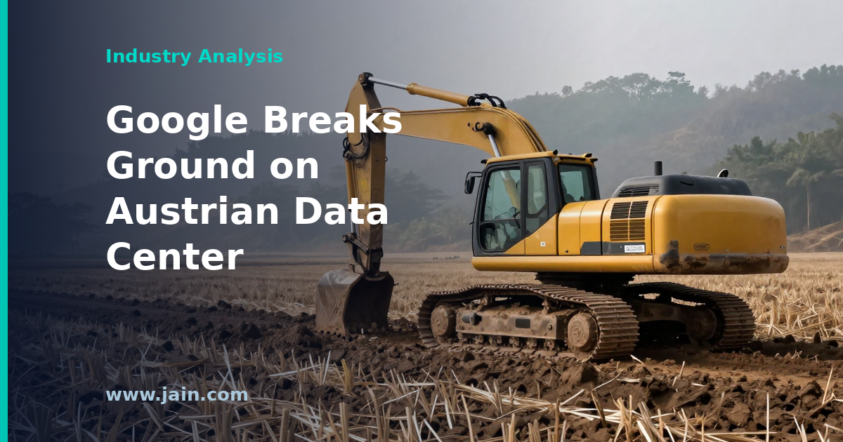 Data center groundbreaking site at Kronstorf, Upper Austria, where Google has begun construction