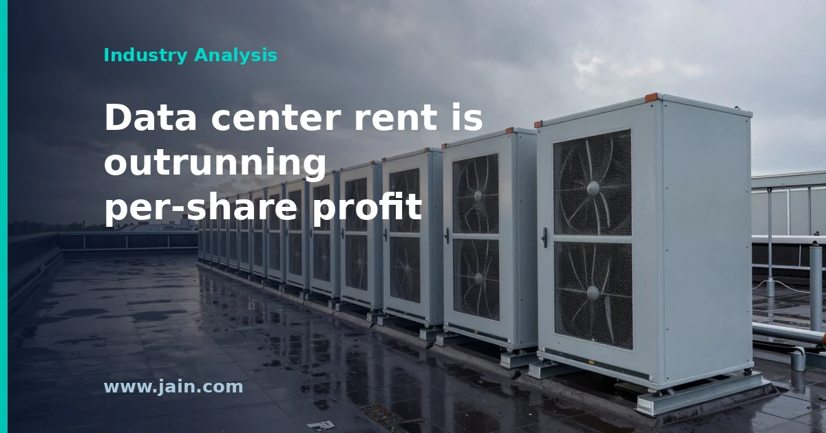 Digital Realty data center halls illustrating Q3 2026 revenue up 21% as per-share earnings grow more slowly